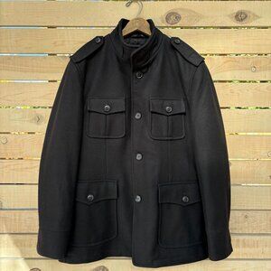 BOSS Hugo Boss Men's Black Wool Peacoat, 42R NWOT